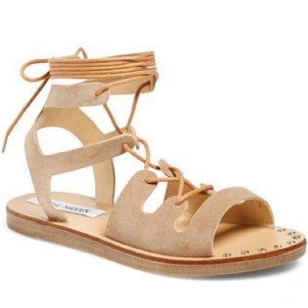 Steve Madden Rella Suede Ankle Wrap Sandal.